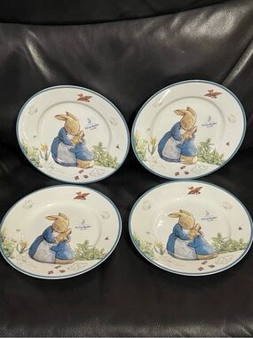 Easter Peter Rabbit and Mom Salad Plates, Set of 4